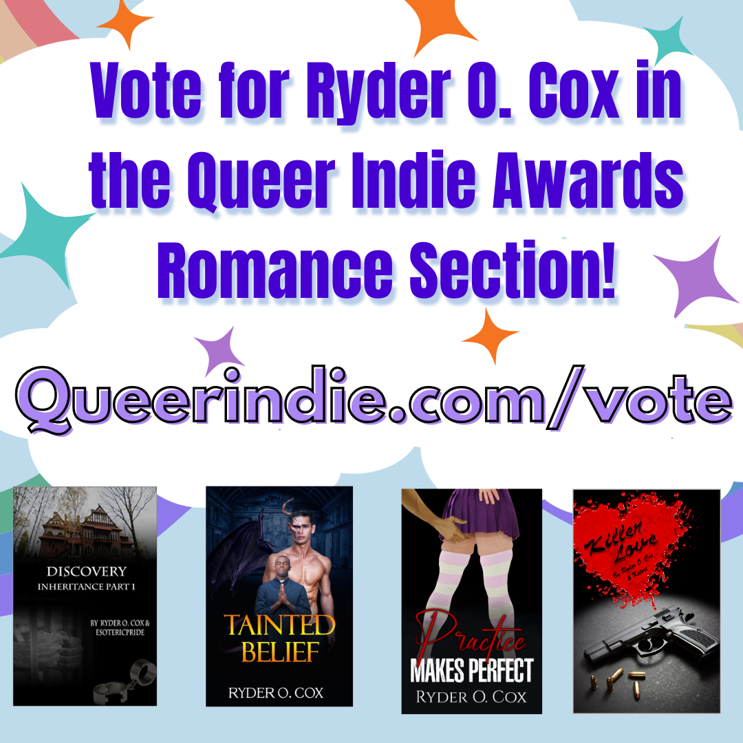 Vote for ryder in the Queer Indie Romance Author Awards!